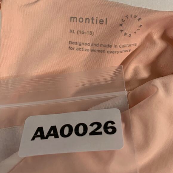 Montiel XL All Day Active Peach Cross Back Tank Top Sport Gym - Picture 8 of 8